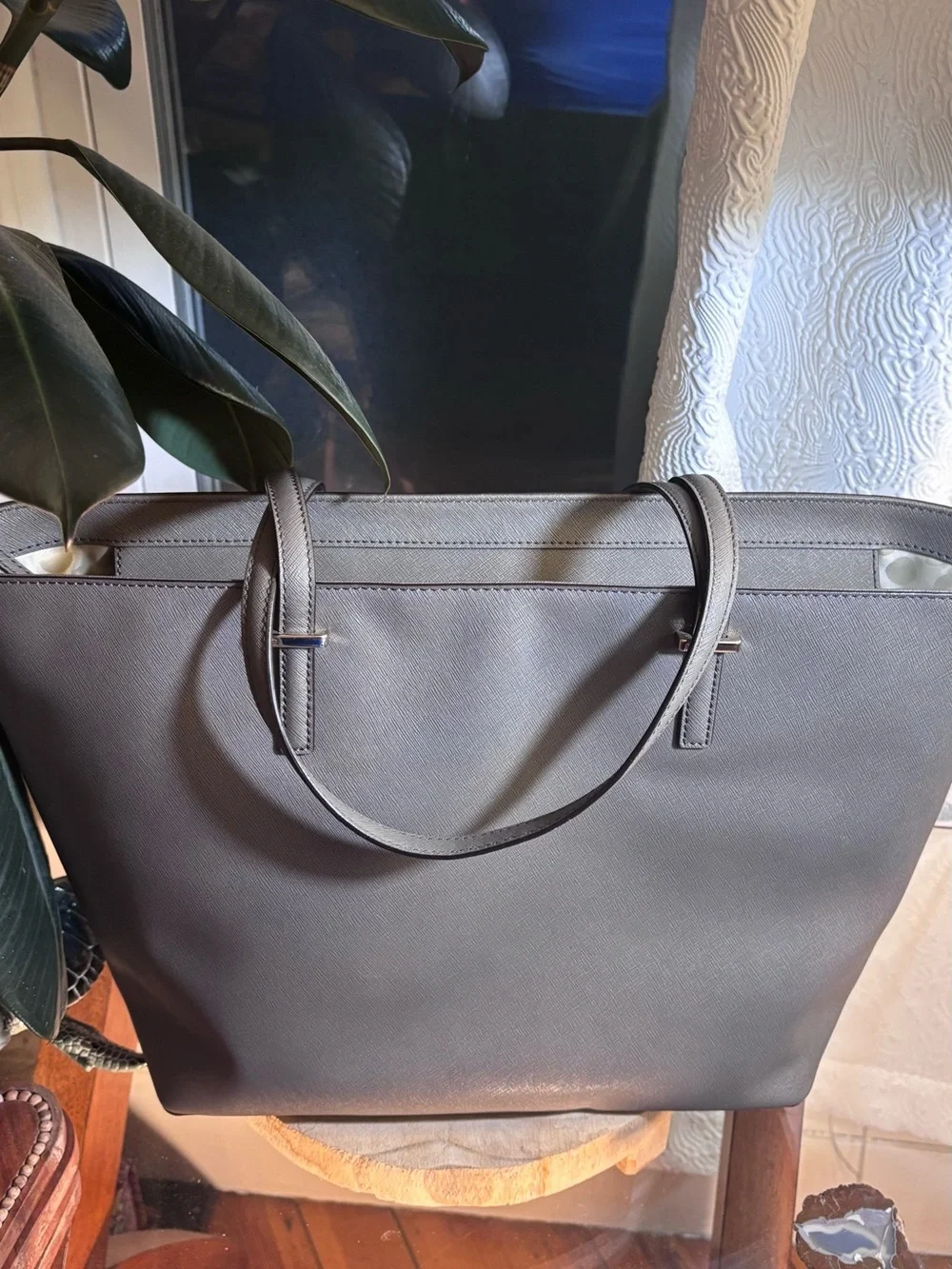 *NEW* Kate Spade New York Large Gray Tote Bag Saffiano Leather - Never Used